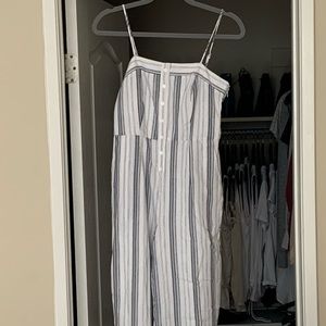 Vici white stripe jumpsuit